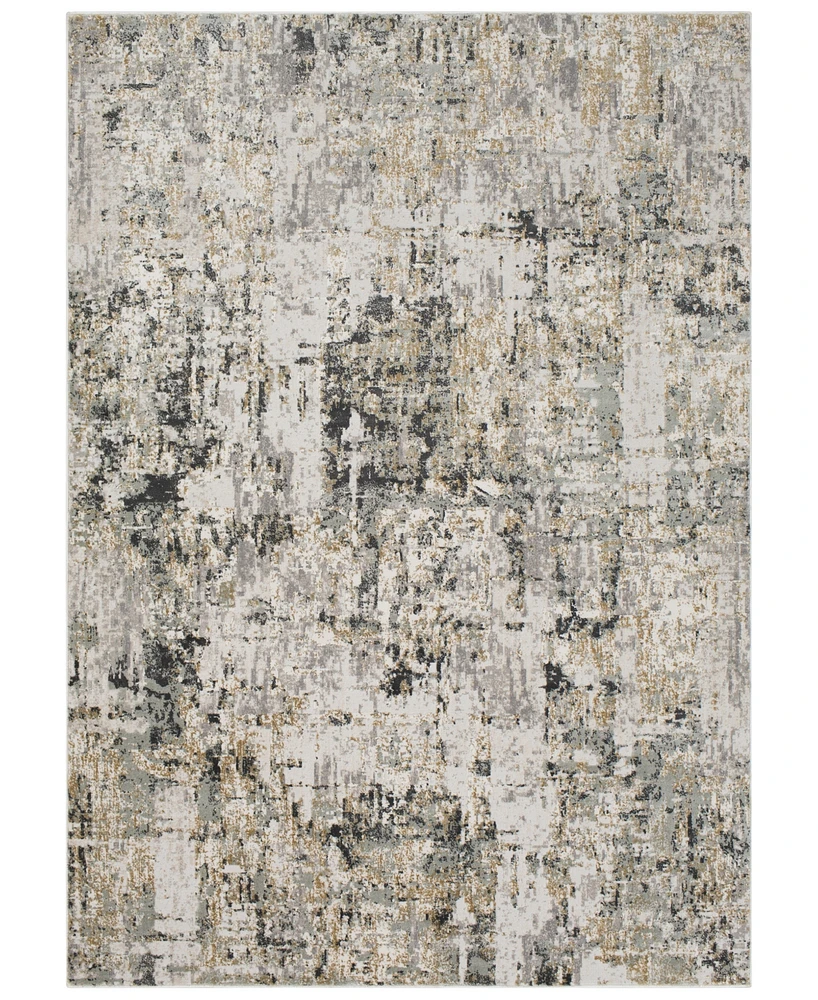 Livabliss Quatro Qua-2300 Medium Gray 5'3" x 7'3" Area Rug