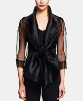 Adrianna Papell Organza Wrap Jacket