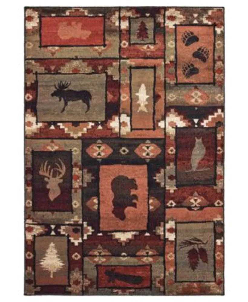 Oriental Weavers Woodlands 9601d Brown Rust Rug