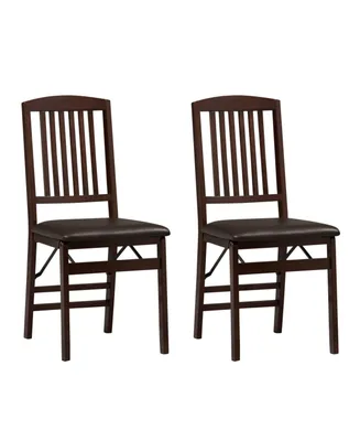 Triena Mission Folding Chair, Set of 2