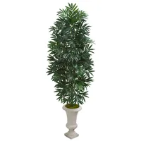 Nearly Natural 5.5' Bamboo Palm Artificial Plant in Urn