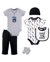 Little Treasure Unisex Baby Layette Set, Born to Rock, 6-Piece Set