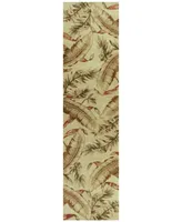 Kas Sparta Ferns 3124 Ivory 2'6" x 10' Runner Area Rug