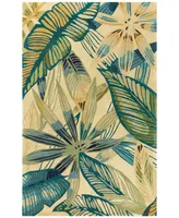 Kas Sparta Nassau 3154 Ivory/Teal 5'3" x 8'3" Area Rug