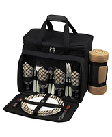 Picnic at Ascot Cooler for 4 with Blanket - Divided Waterproof Interior