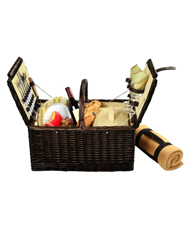 卓出 Picnic at Ascot Surrey Willow Basket with Service for Santa Cruz並行輸入 
