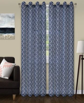 Superior Trellis Sheer 2 Piece Curtain Panels