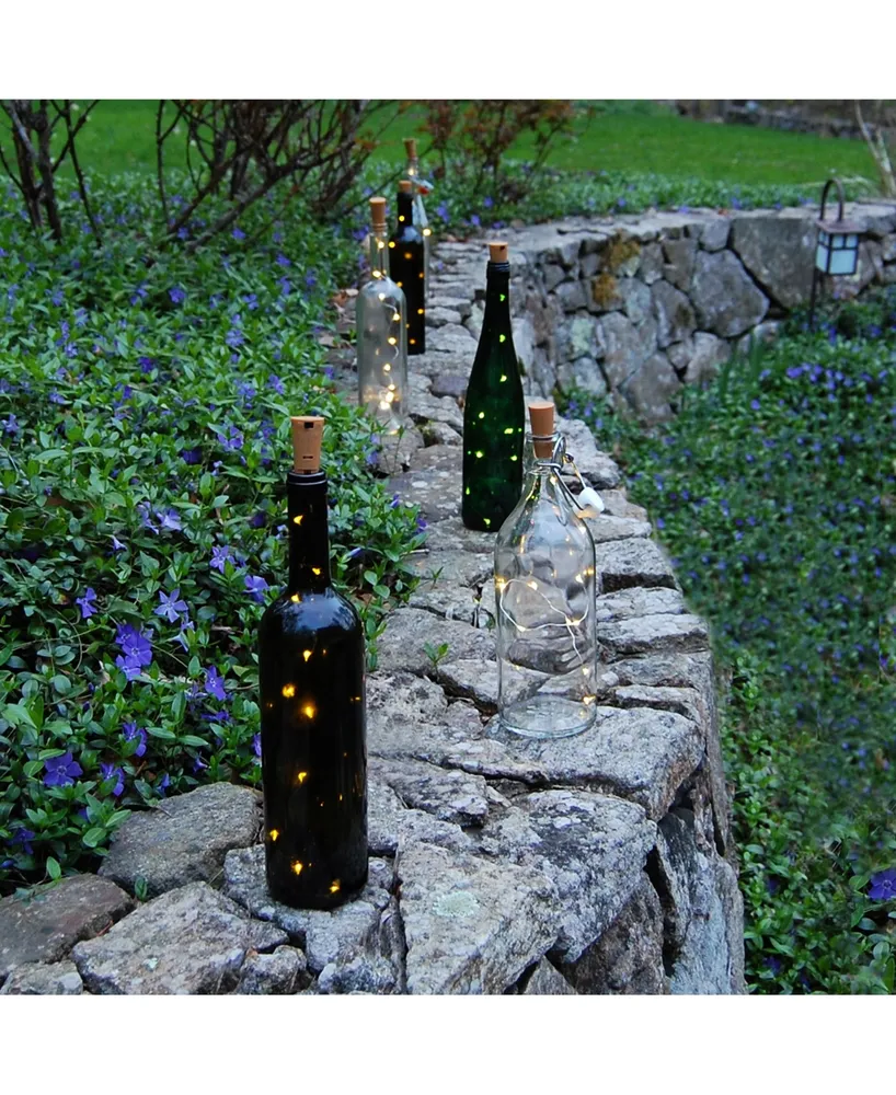 Lumabase Set of 6, 60 White Wine Cork Mini String Lights