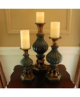 Lumabase Set of 3 Flickering Led Candles with Remote Control