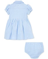 Polo Ralph Lauren Baby Girls Striped Knit Oxford Dress