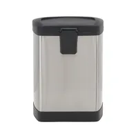 Household Essentials Stainless Steel 8L Saxony Rectangle Trash Can