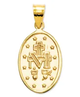 14k Gold Charm, Miraculous Medal Charm