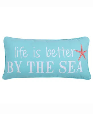 Levtex Life Is Better By The Sea Decorative Pillow, 12" x 24"