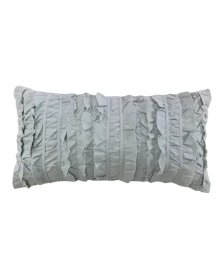 Levtex Ditsy Spa Ruched Decorative Pillow, 12" x 24"