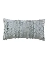 Levtex Ditsy Spa Ruched Decorative Pillow, 12" x 24"