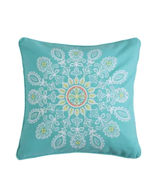 Levtex Laurel Coral Geometric Decorative Pillow, 18" x 18"