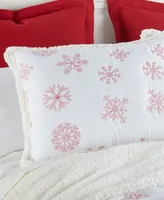 Levtex Red Snowflake Sherpa -Pc. Quilt Set