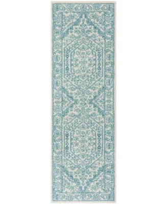 Safavieh Adirondack Ivory and Teal 2'6" x 8' Runner Area Rug