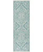 Safavieh Adirondack Ivory and Teal 2'6" x 8' Runner Area Rug