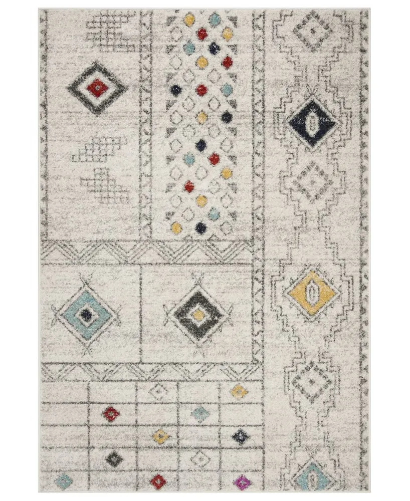 Safavieh Adirondack 206 Light Gray and Aqua 5'1" x 7'6" Area Rug