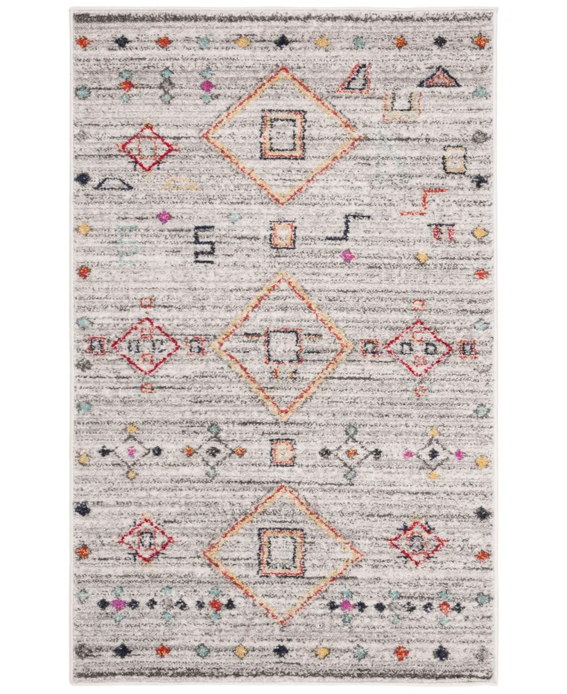 Safavieh Adirondack 208 Light Gray and Red 3' x 5' Sisal Weave Area Rug