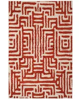 Safavieh Amsterdam AMS106 Ivory and Terracotta 4' x 6' Outdoor Area Rug