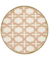 Safavieh Amherst AMT413 Ivory and Light Green 7' x 7' Round Area Rug