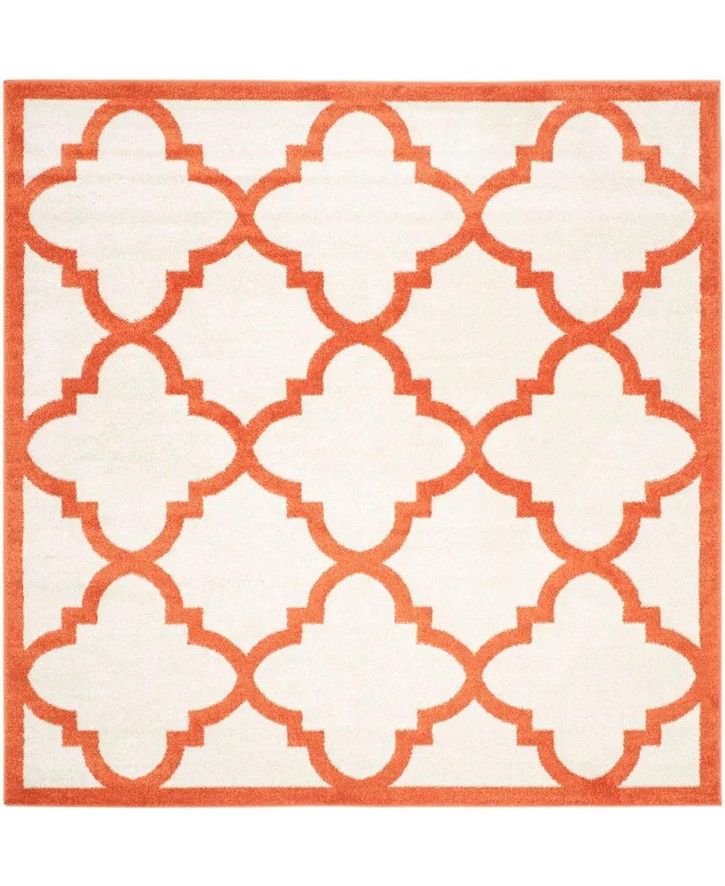 Safavieh Amherst AMT423 Beige and Orange 7' x 7' Square Area Rug