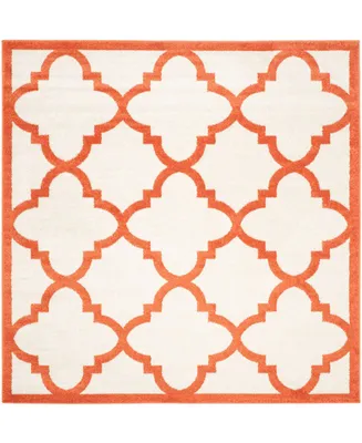 Safavieh Amherst AMT423 Beige and Orange 7' x 7' Square Area Rug