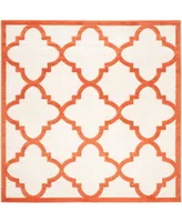 Safavieh Amherst AMT423 Beige and Orange 7' x 7' Square Area Rug