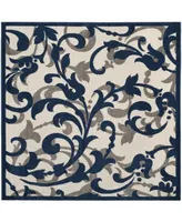 Safavieh Amherst AMT428 Ivory and Navy 7' x 7' Square Area Rug