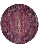 Safavieh Crystal CRS512 Fuchsia and Purple 7' x 7' Round Area Rug