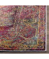 Safavieh Crystal CRS514 Teal and Rose 5' x 8' Area Rug