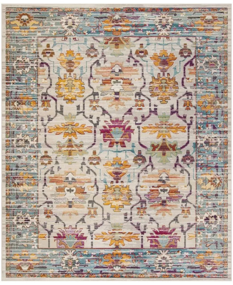 Safavieh Crystal CRS518 Cream and Teal 8' x 10' Area Rug