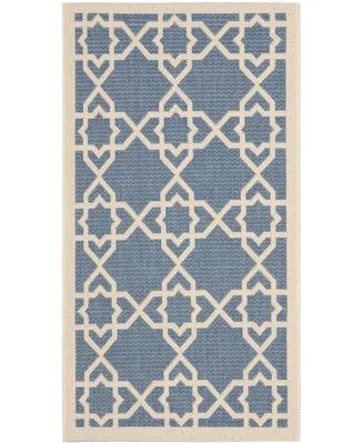 Safavieh Courtyard CY6032 Blue and Beige 2' x 3'7" Sisal Weave Rectangle Outdoor Area Rug