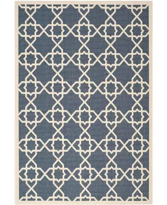 Safavieh Courtyard CY6032 Navy and Beige 5'3" x 7'7" Sisal Weave Outdoor Area Rug