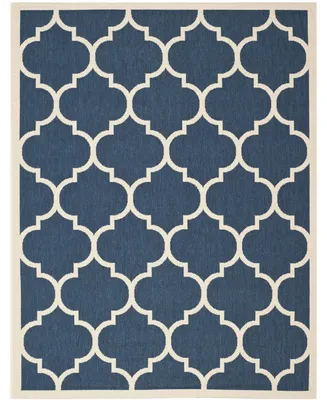 Safavieh Courtyard CY6914 Navy and Beige 8' x 11' Sisal Weave Outdoor Area Rug