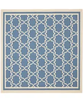 Safavieh Courtyard CY6916 Blue and Beige 6'7" x 6'7" Sisal Weave Square Outdoor Area Rug