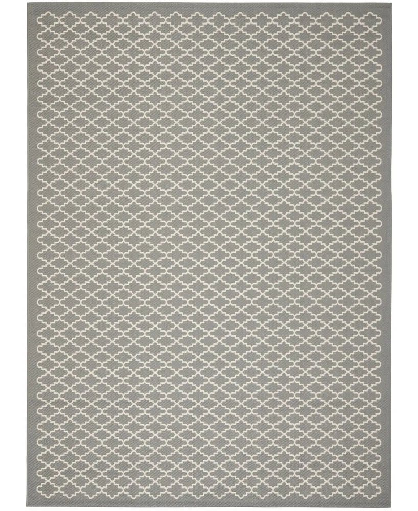 Safavieh Courtyard CY6919 Anthracite and Beige 8' x 11' Sisal Weave Outdoor Area Rug