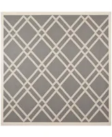 Safavieh Courtyard CY6923 Anthracite and Beige 7'10" x 7'10" Sisal Weave Square Outdoor Area Rug