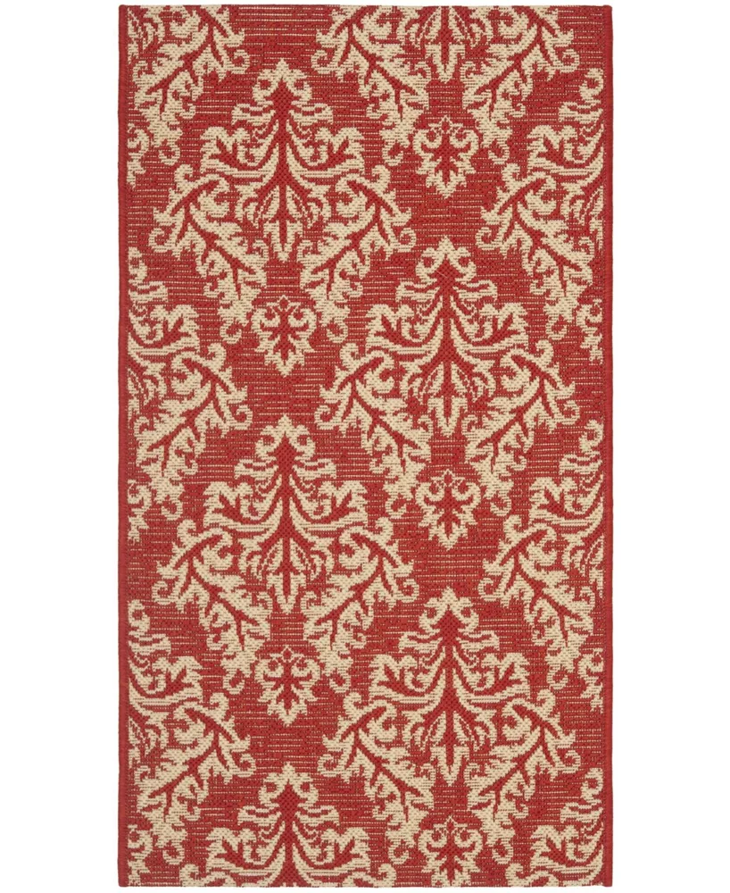 Safavieh Courtyard CY6930 Red and Creme 2' x 3'7" Outdoor Area Rug