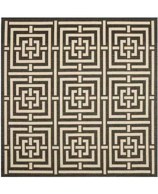 Safavieh Courtyard CY6937 and Bone 6'7" x 6'7" Square Outdoor Area Rug