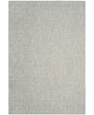 Safavieh Courtyard CY8576 Gray and Turquoise 5'3" x 7'7" Sisal Weave Outdoor Area Rug