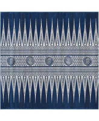 Safavieh Evoke EVK226 Royal and Ivory 6'7" x 6'7" Square Area Rug