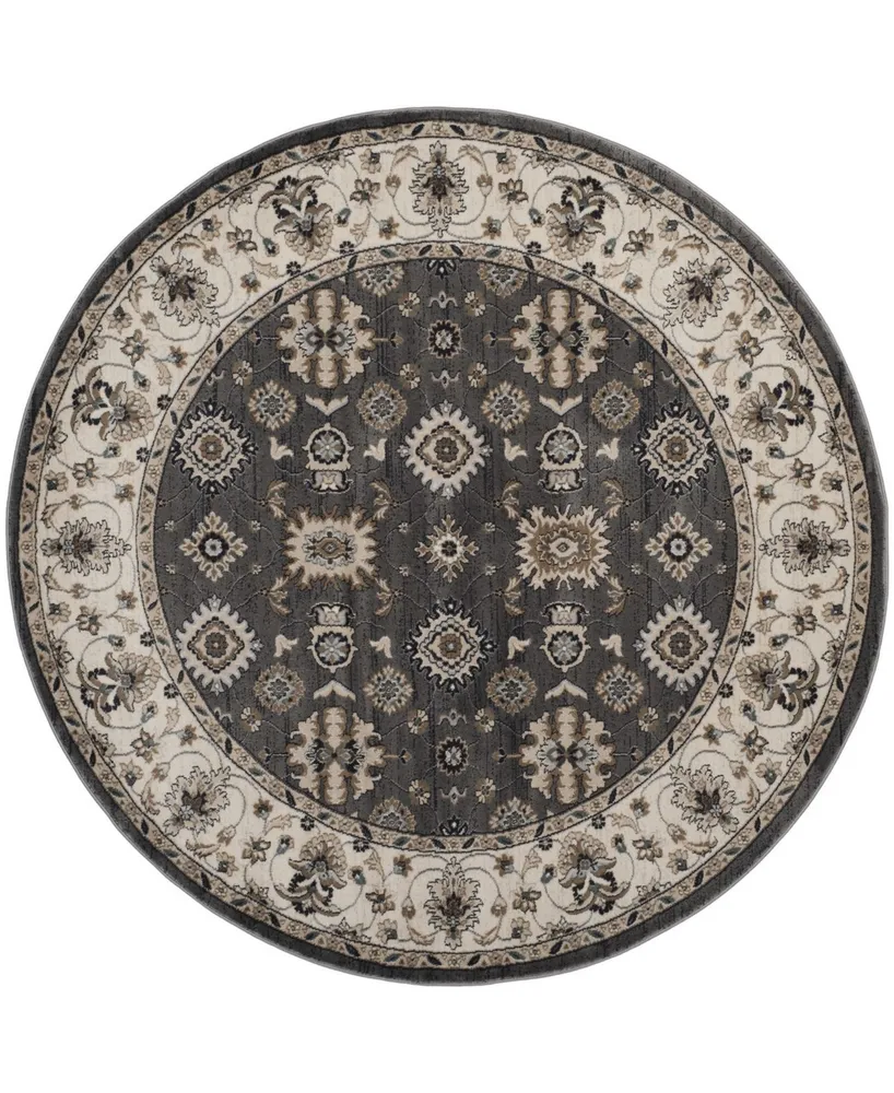 Safavieh Lyndhurst LNH332 Gray and Cream 7' x 7' Round Area Rug