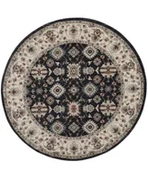 Safavieh Lyndhurst LNH332 Navy and Creme 7' x 7' Round Area Rug