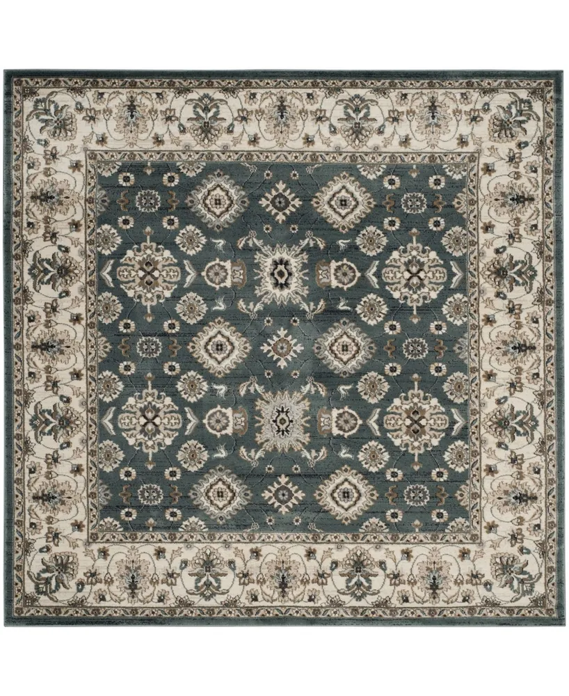 Safavieh Lyndhurst LNH332 Teal and Cream 7' x 7' Square Area Rug