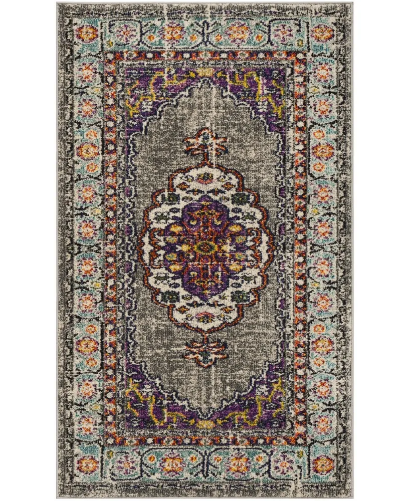 Safavieh Monaco MNC246 Violet and Light Blue 3' x 5' Area Rug