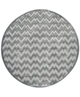 Safavieh Paradise PAR642 Light Gray and Dark Gray 6'7" x 6'7" Round Area Rug