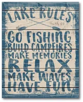 Courtside Market Lake Rules Gallery-Wrapped Canvas Wall Art - 16" x 20"